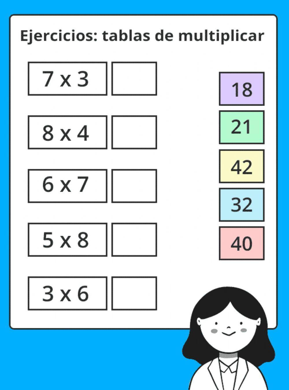 Ejercicios de multiplicaciones