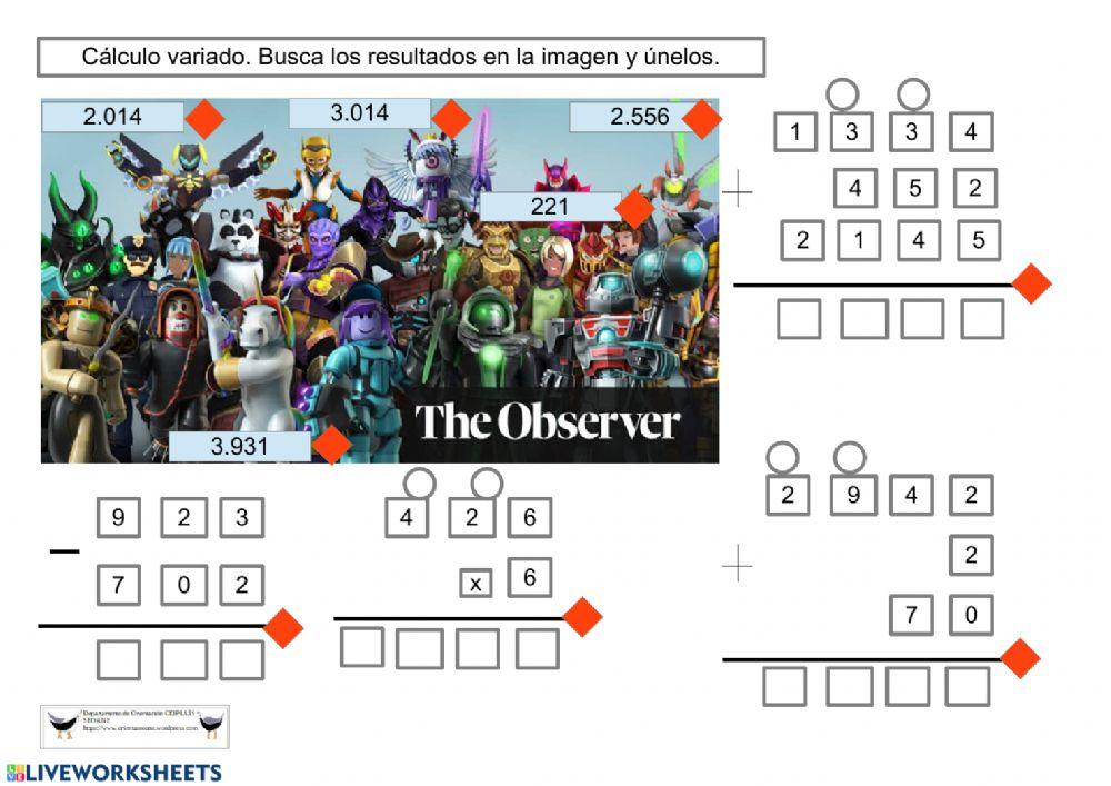 Cálculo: sumas y restas