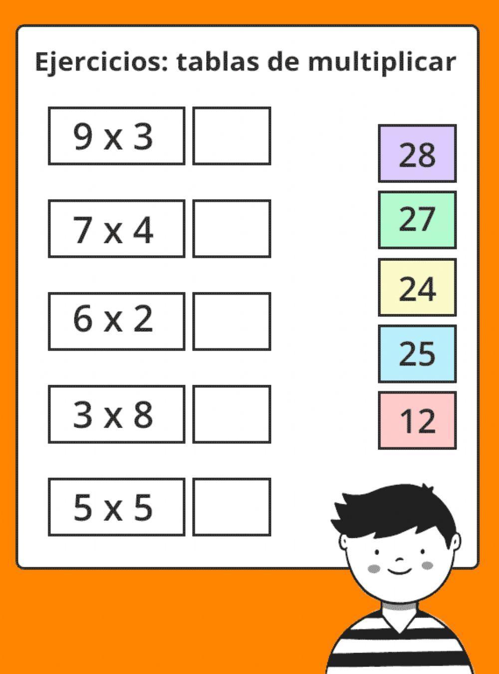 Ficha de multiplicaciones.