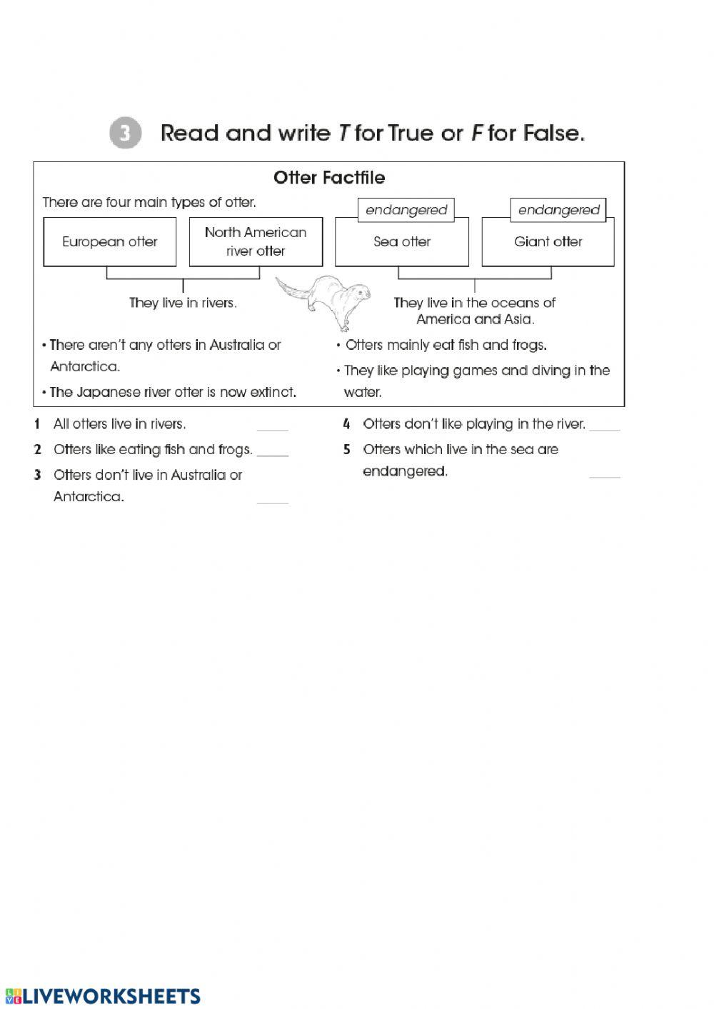 Endangered animals test