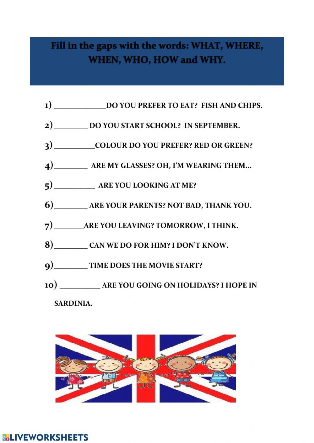 Interrogative English pronouns