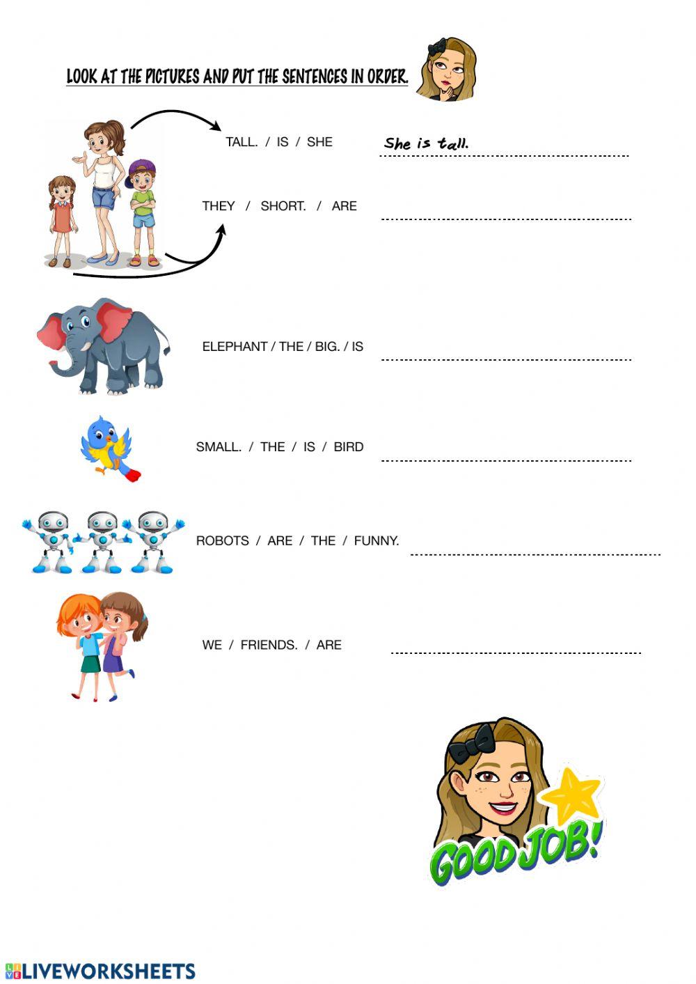 Order the sentences.