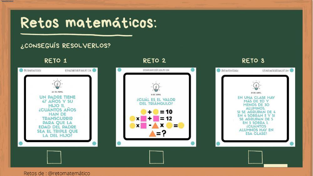 Retos matemáticos