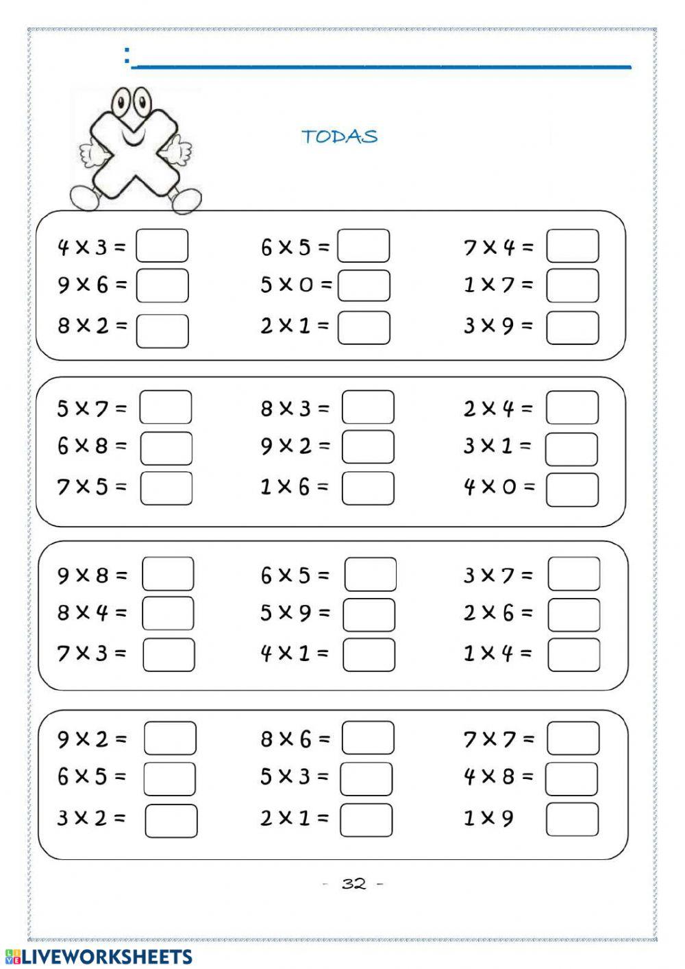Practicar las tablas
