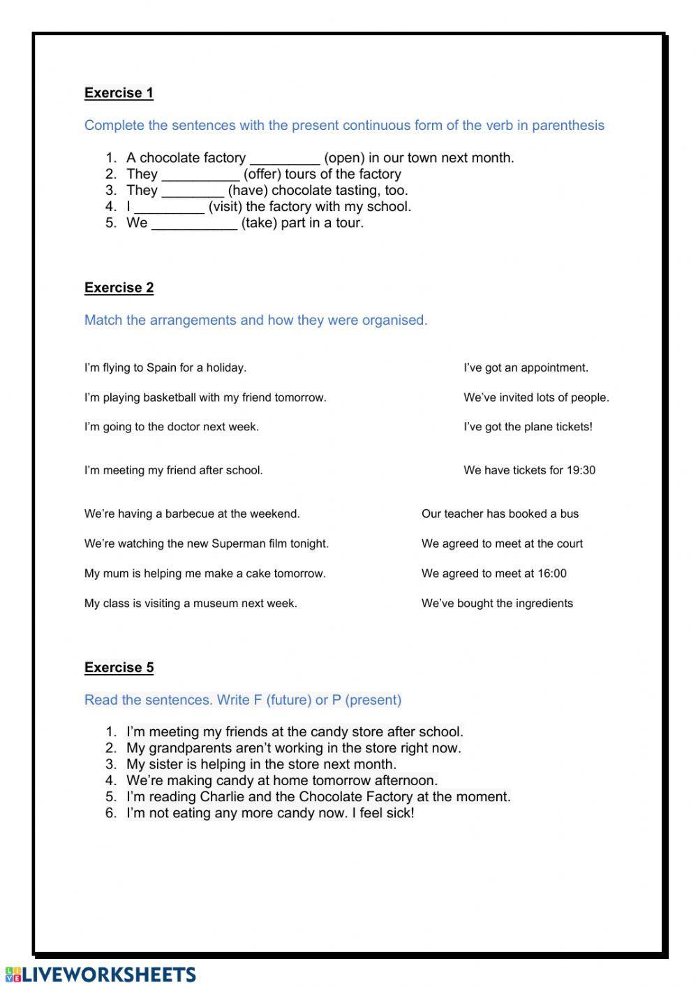 Present Continuous for the future