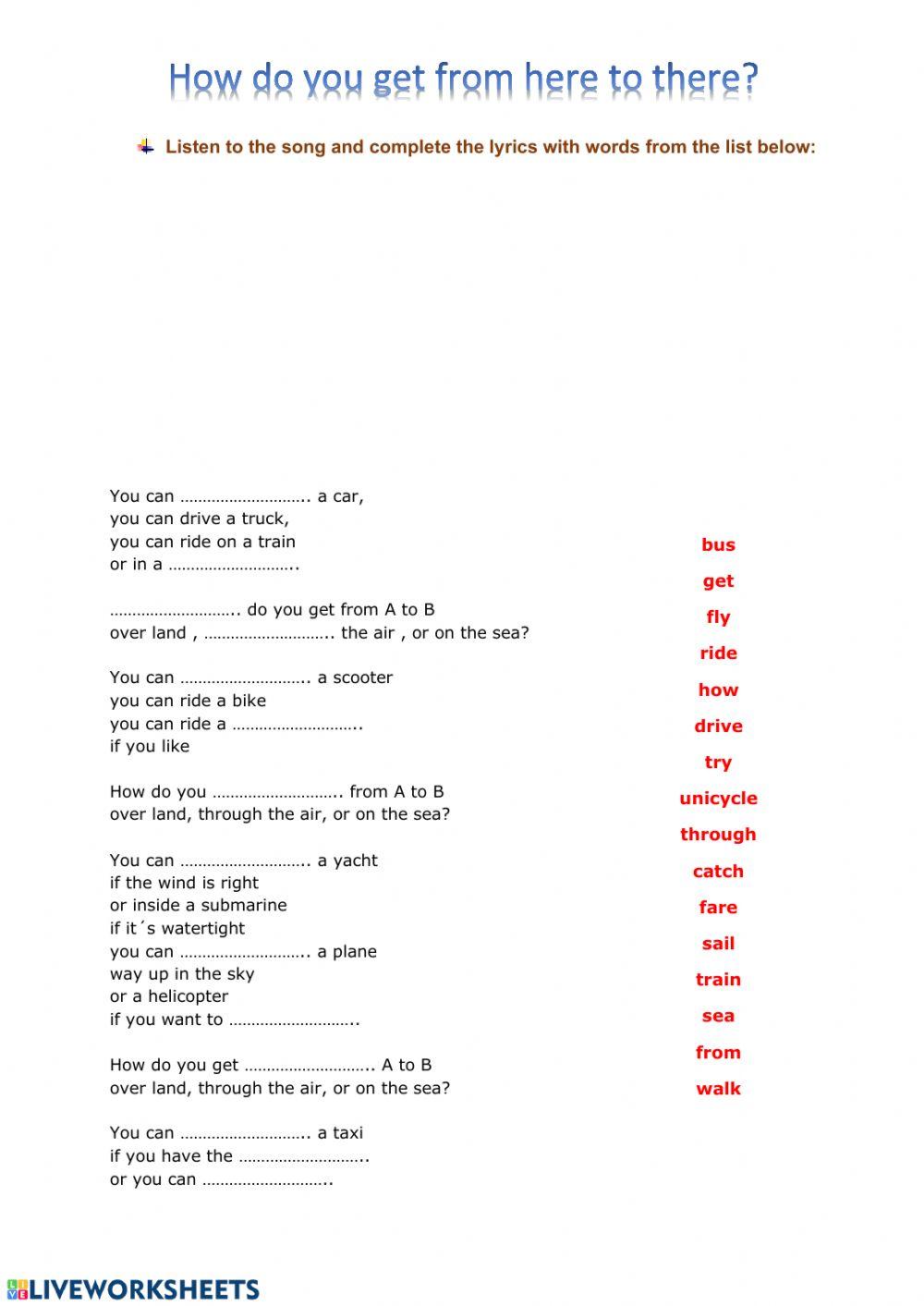 How do you get from here to there?