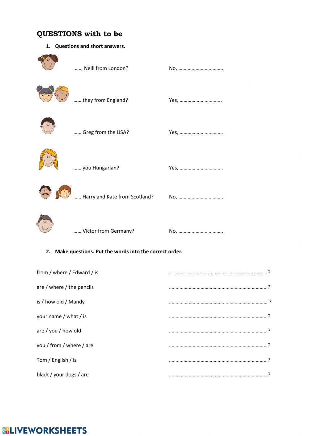 QUESTIONS with to be