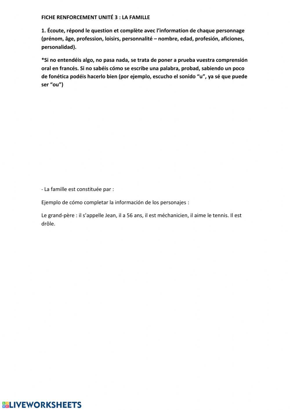 Renforcement la famille