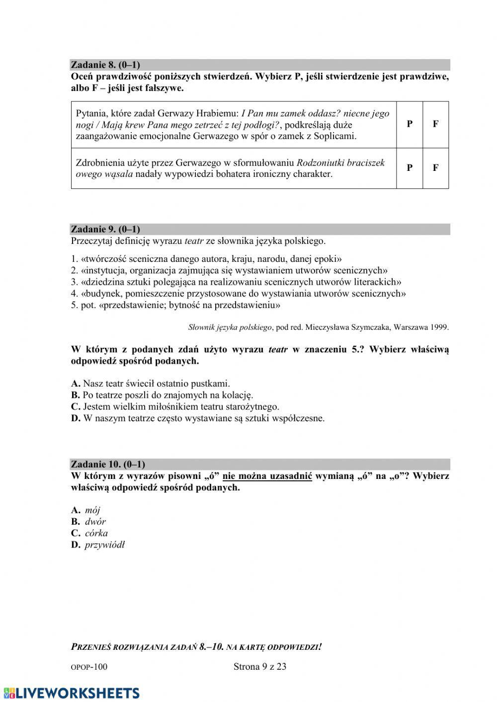 Egzamin ósmoklasisty