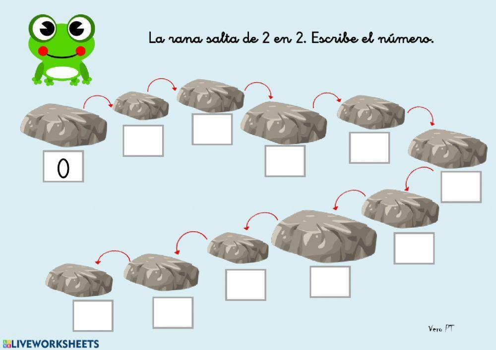 Series +2 (desde 0 al 20) nº pares