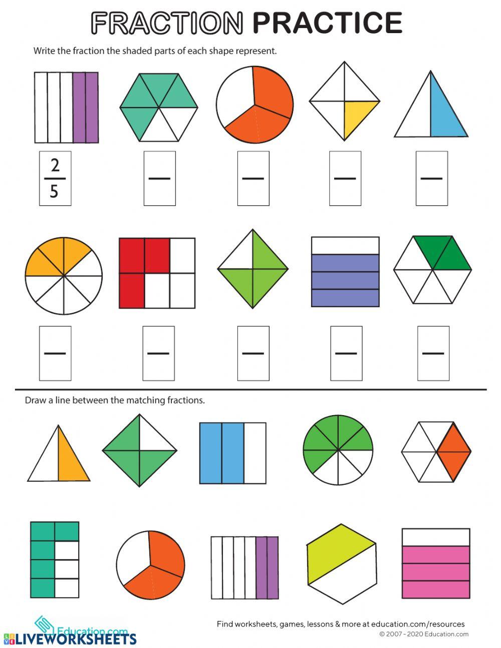 5523815 Fractions Worksheet Chenelle Antonio