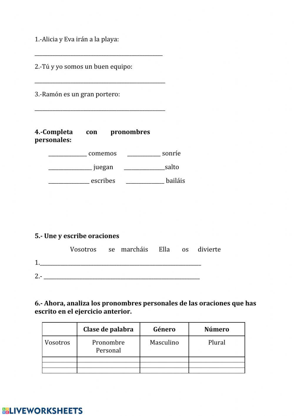 Pronombres personales