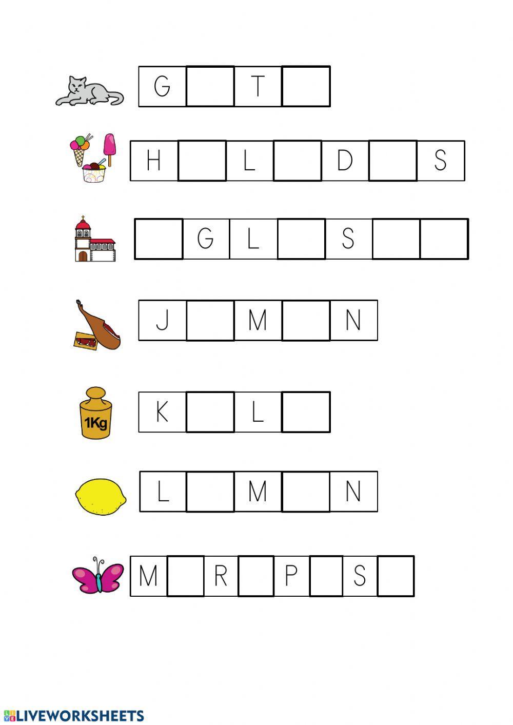 Completa con las vocales