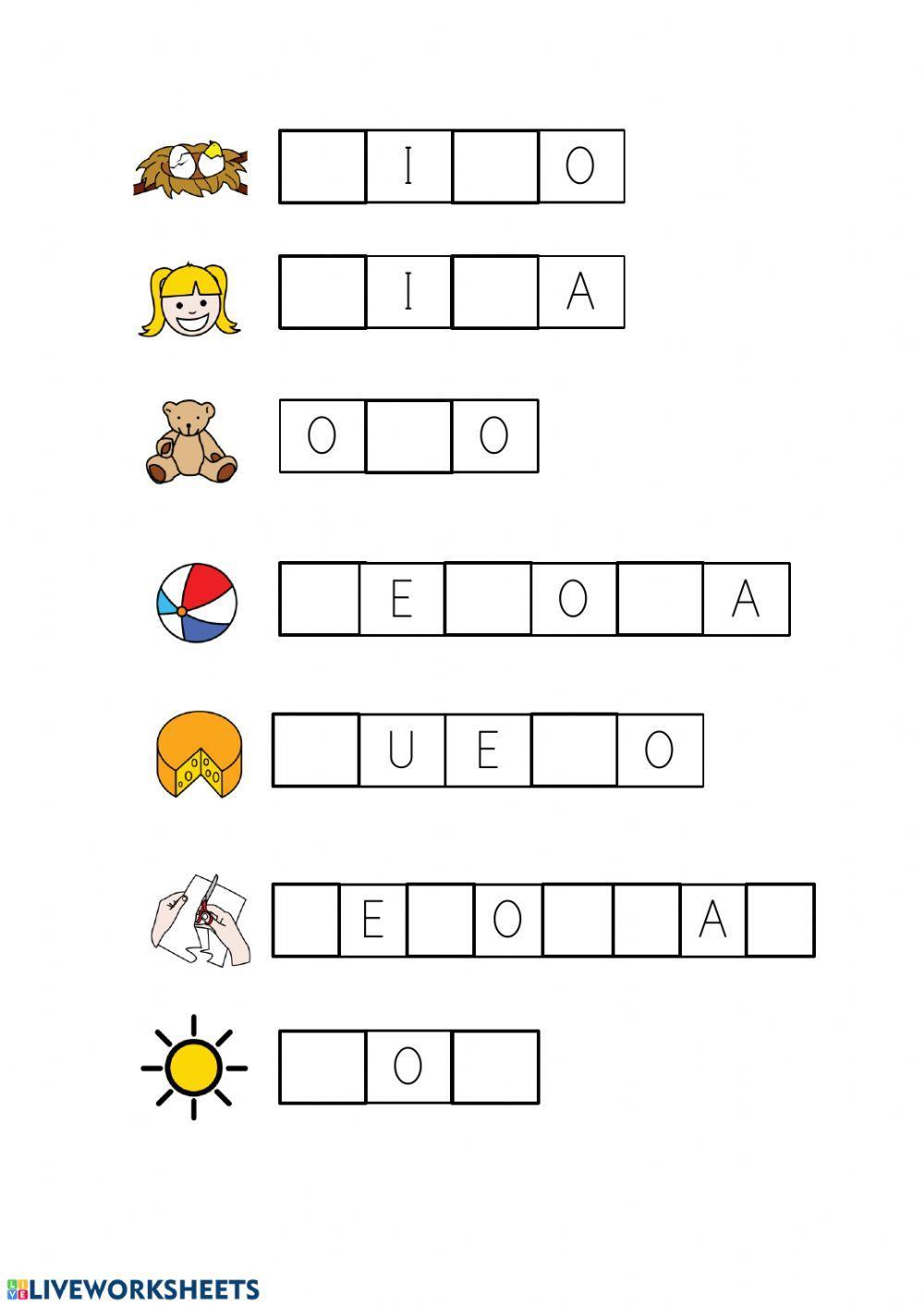 Completa con las consonantes