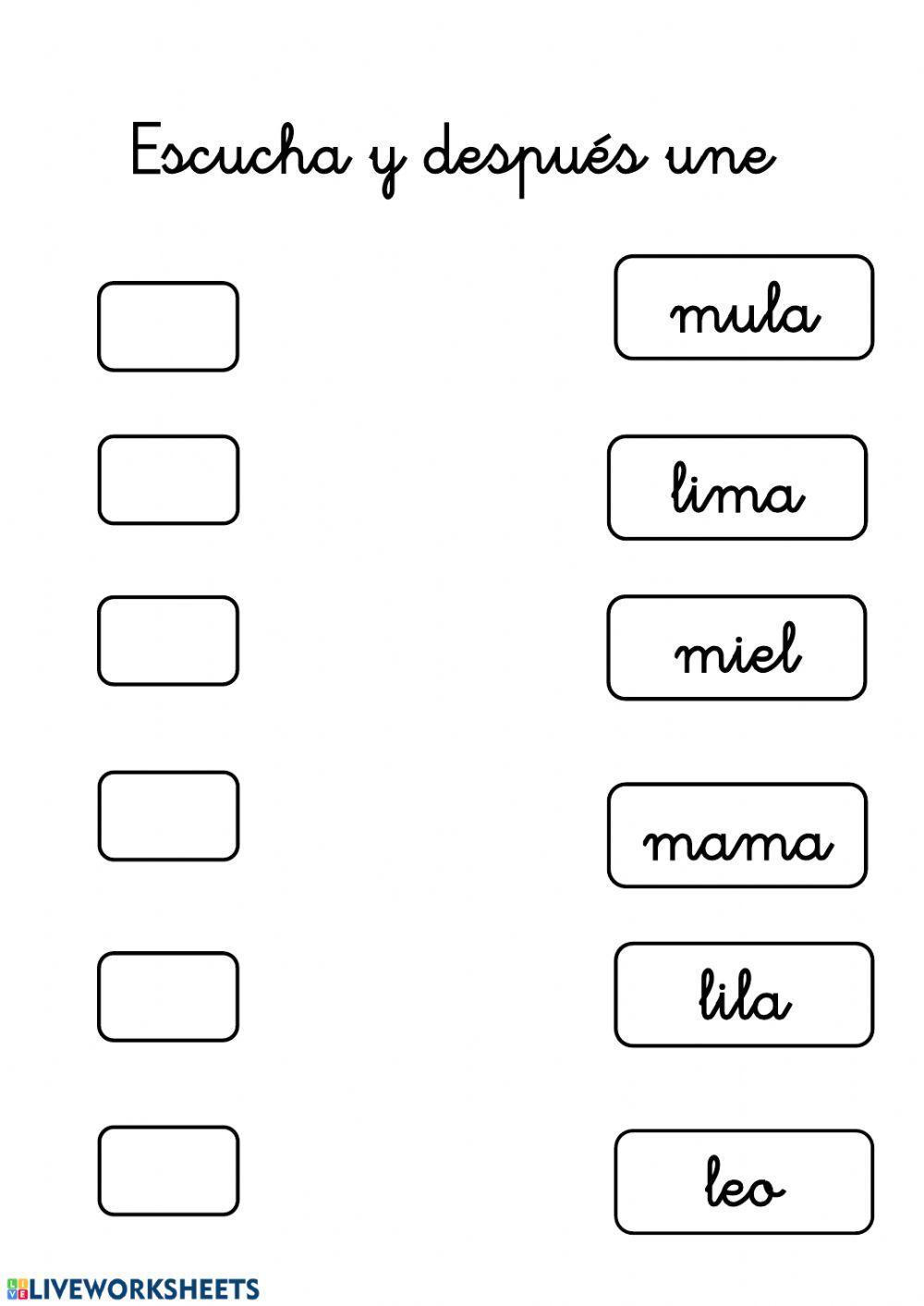 Une con flechas la palabra