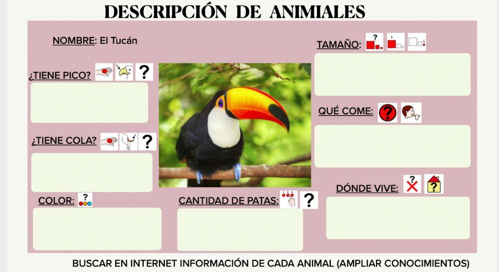 Descripción animales
