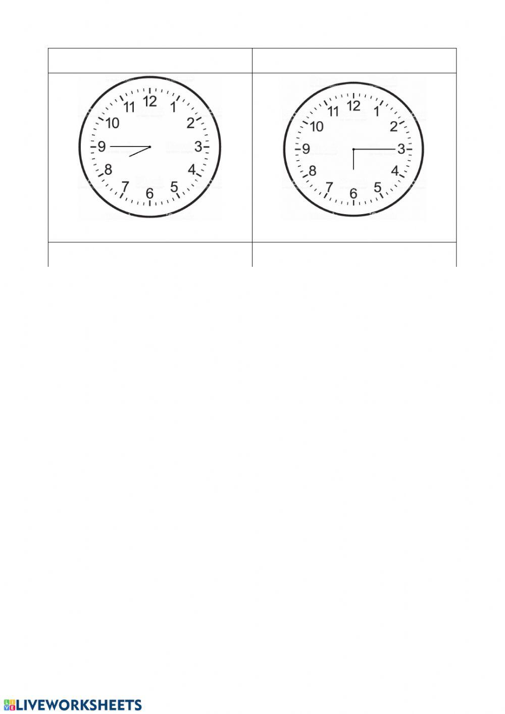 English hours revision ( i )