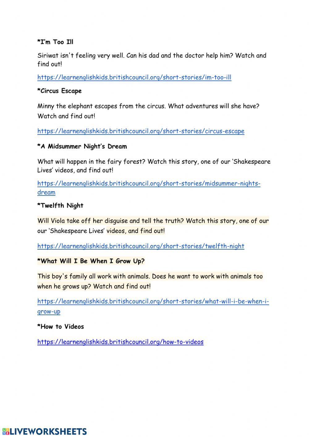 Level 2 - Story Time