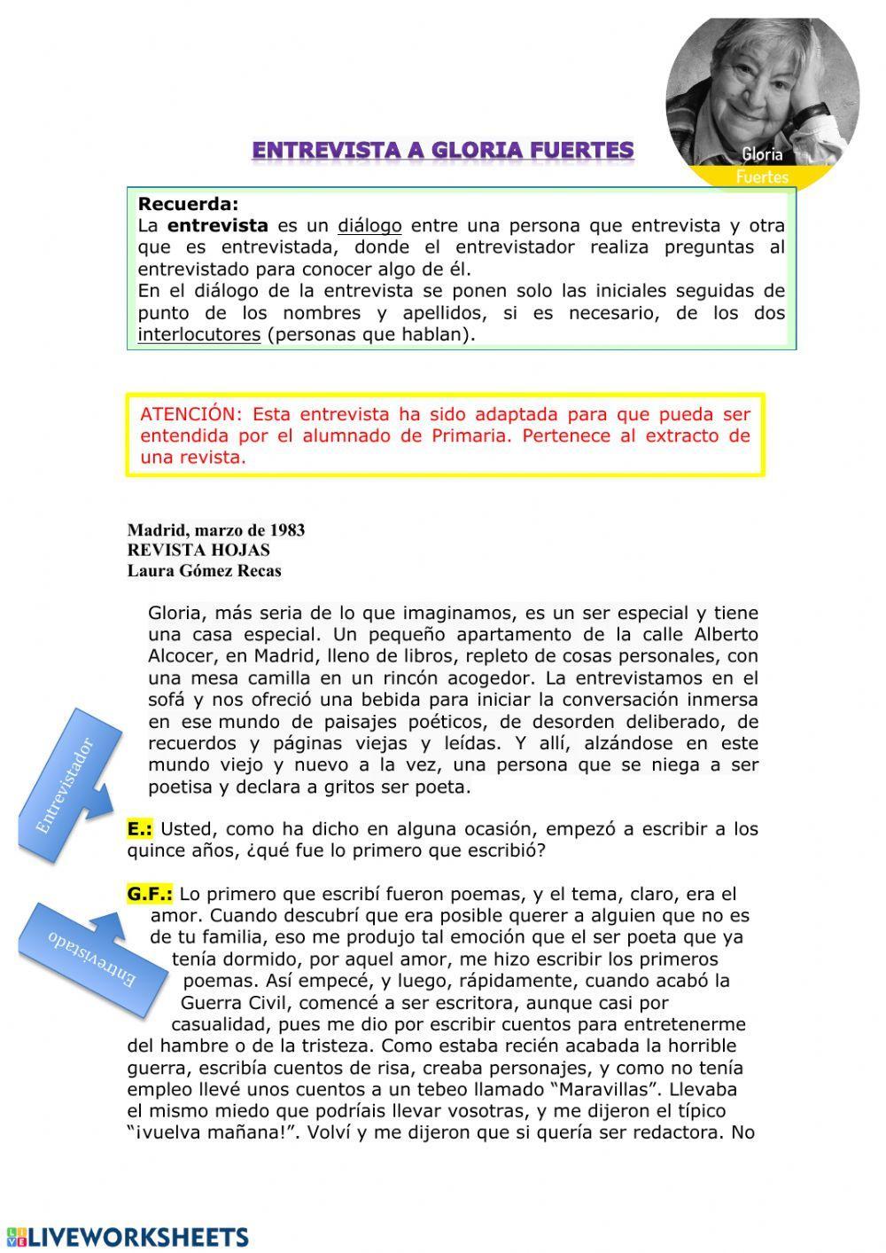 Entrevista a Gloria Fuertes