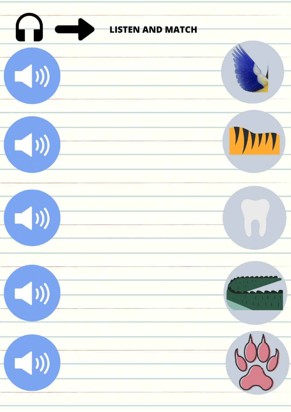 Animals- Parts of the body