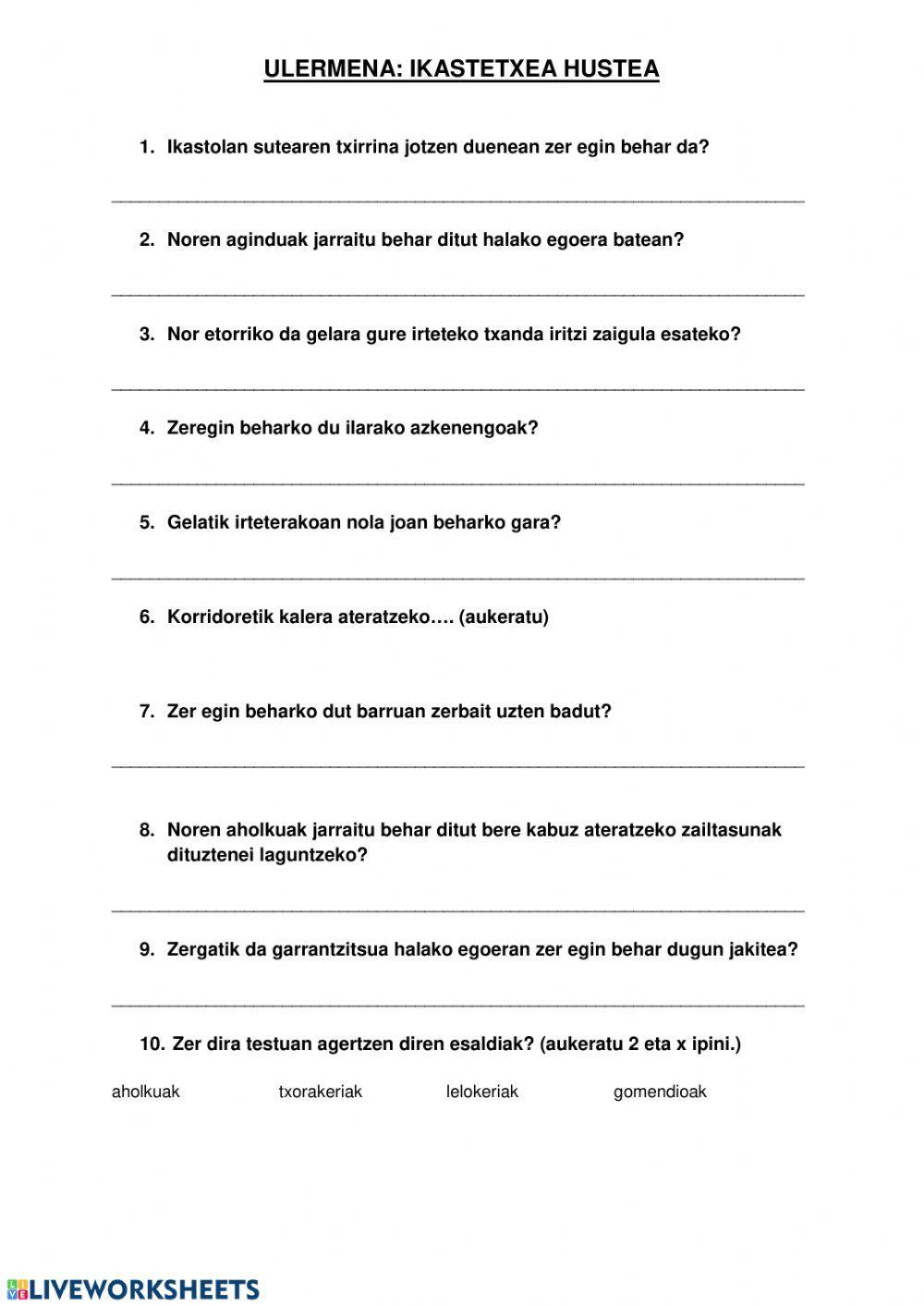 Ulermena: ikastetxea hustea sutea dagoenean Ulermena: ikastetxea hustea sutea dagoenean