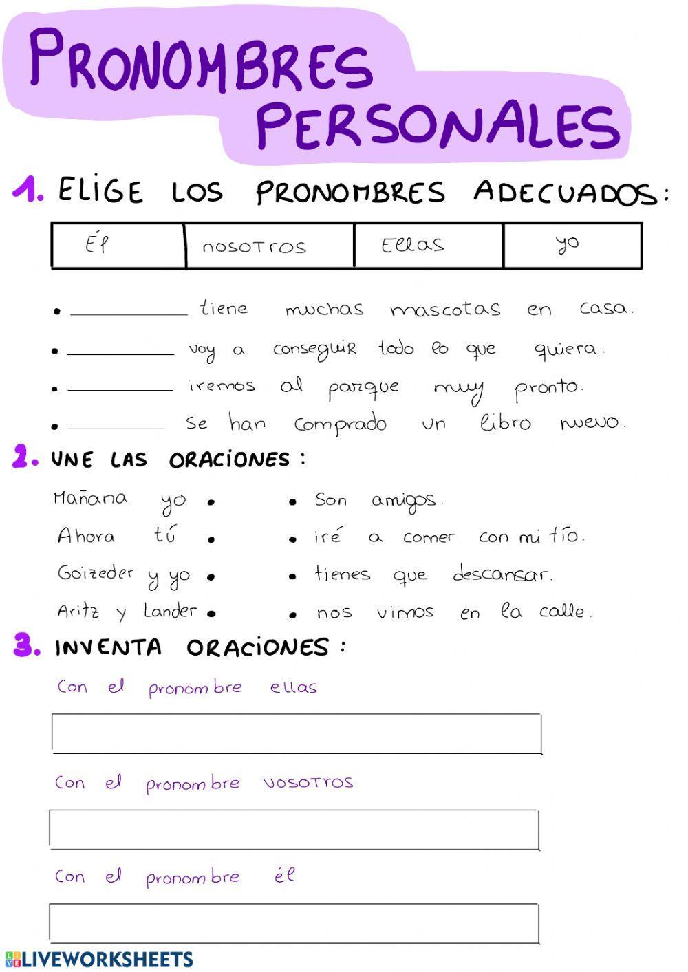 Pronombres personales 1