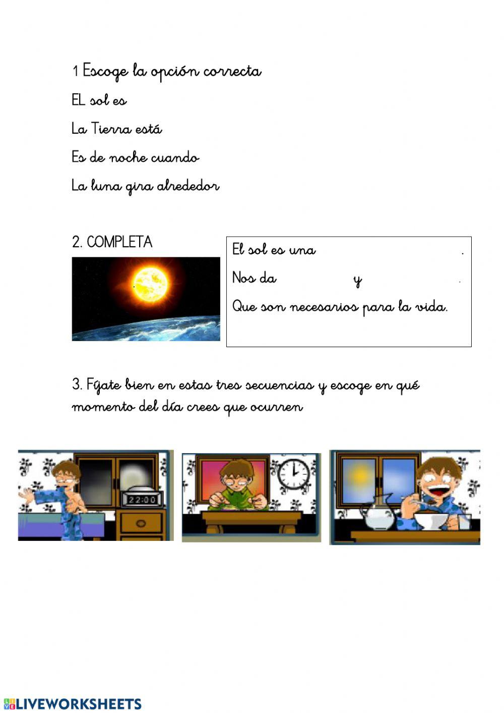 Repaso sol y sus posiciones