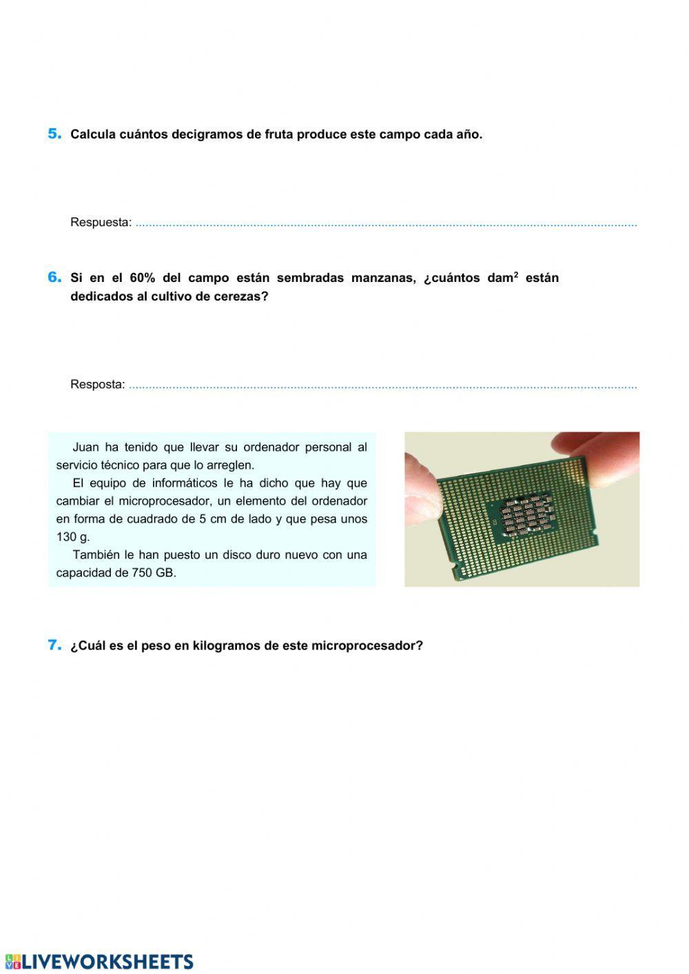 Conversión de medidas (longitud, masa y superficie)