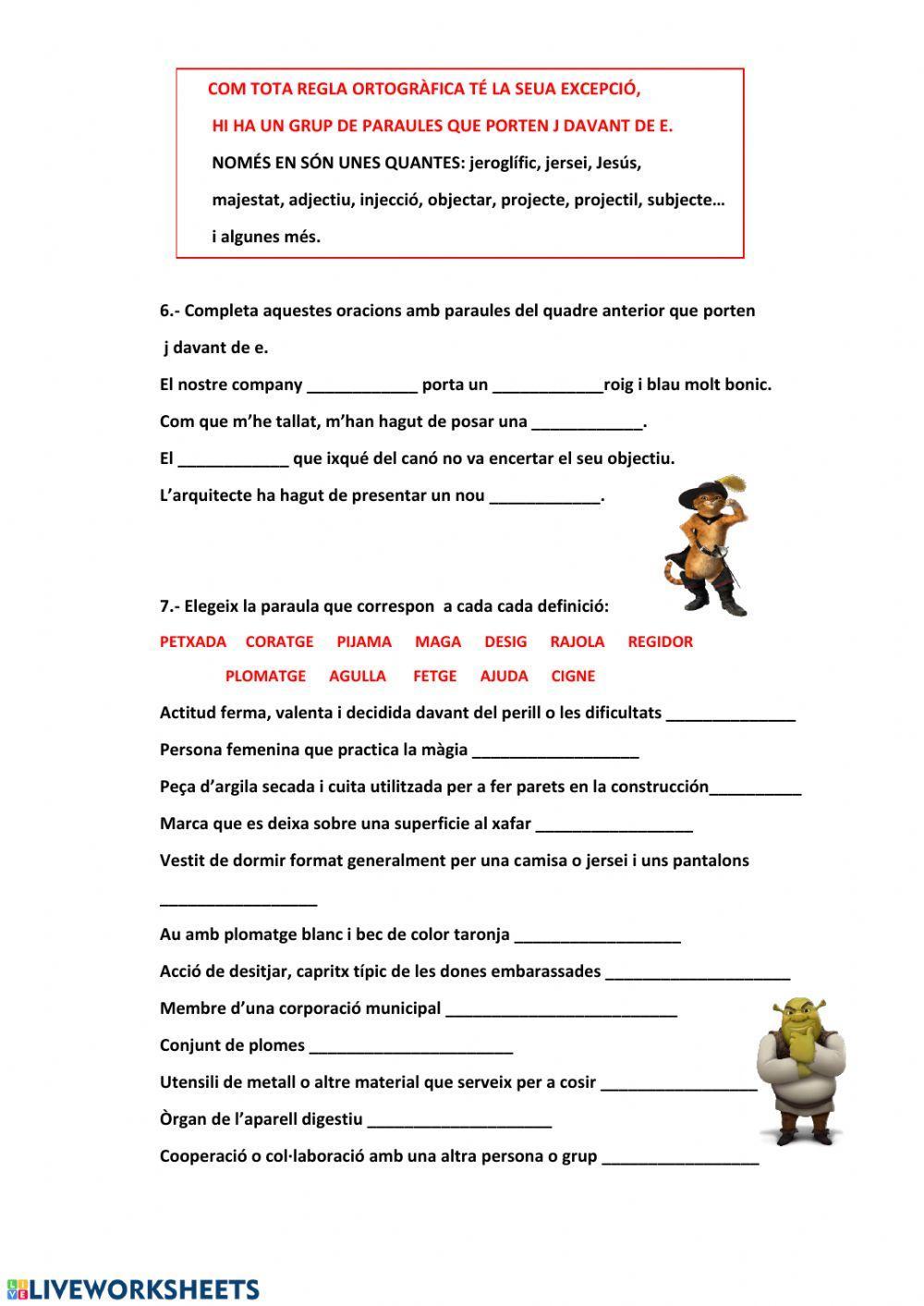 LES GRAFIES J-G- TJ-TG