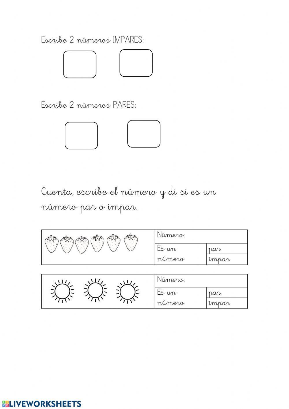 Números pares e impares