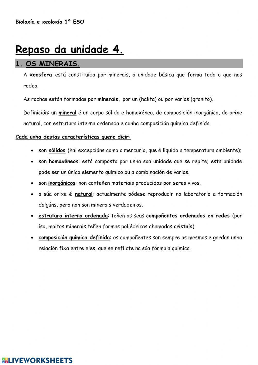 Os minerais-definición