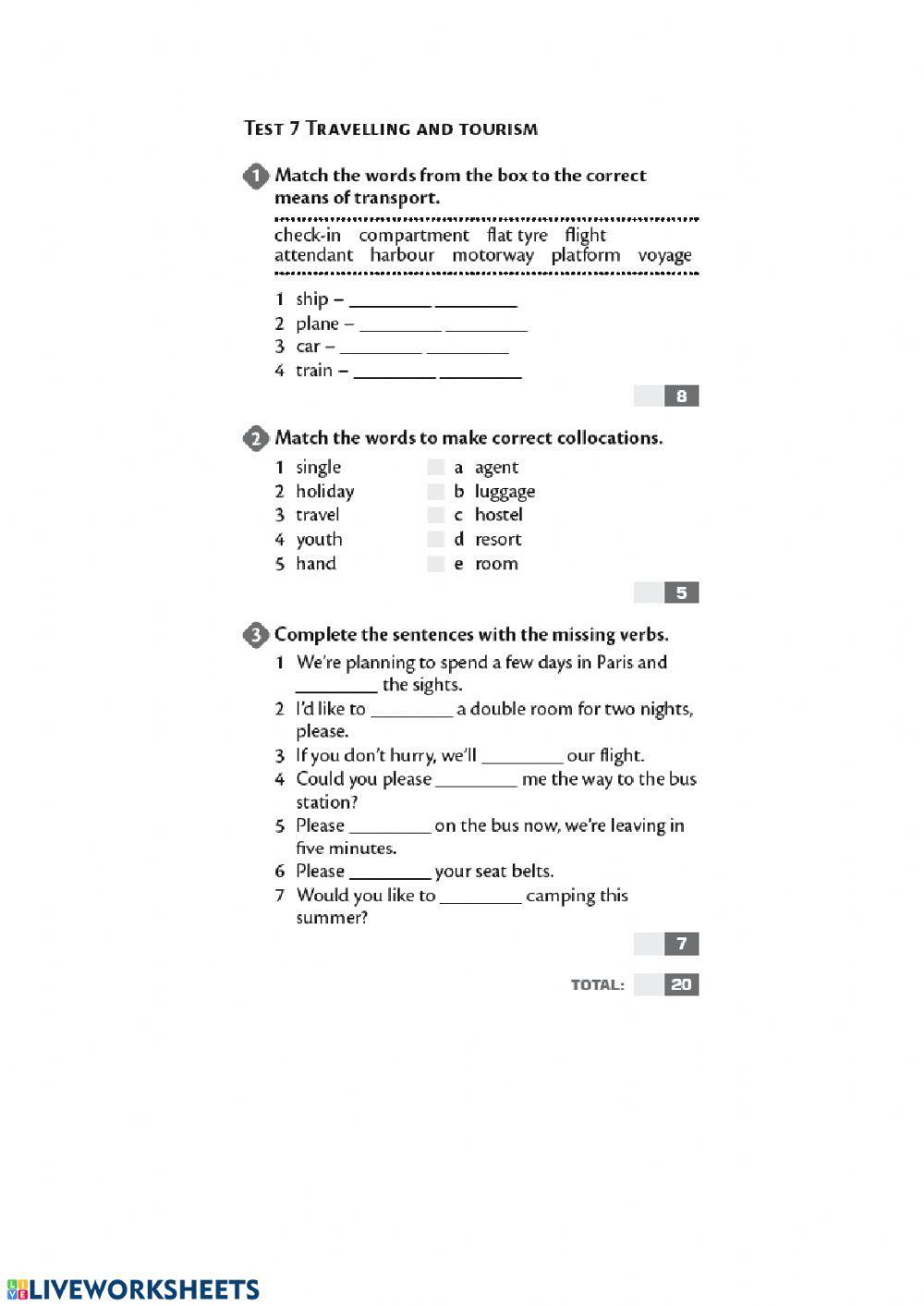 Travelling and Tourism