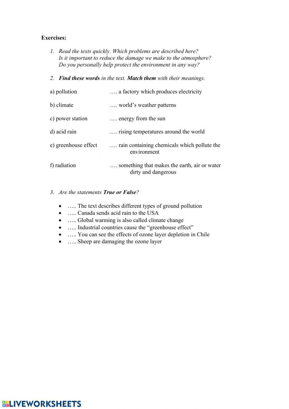 Environment and Pollution