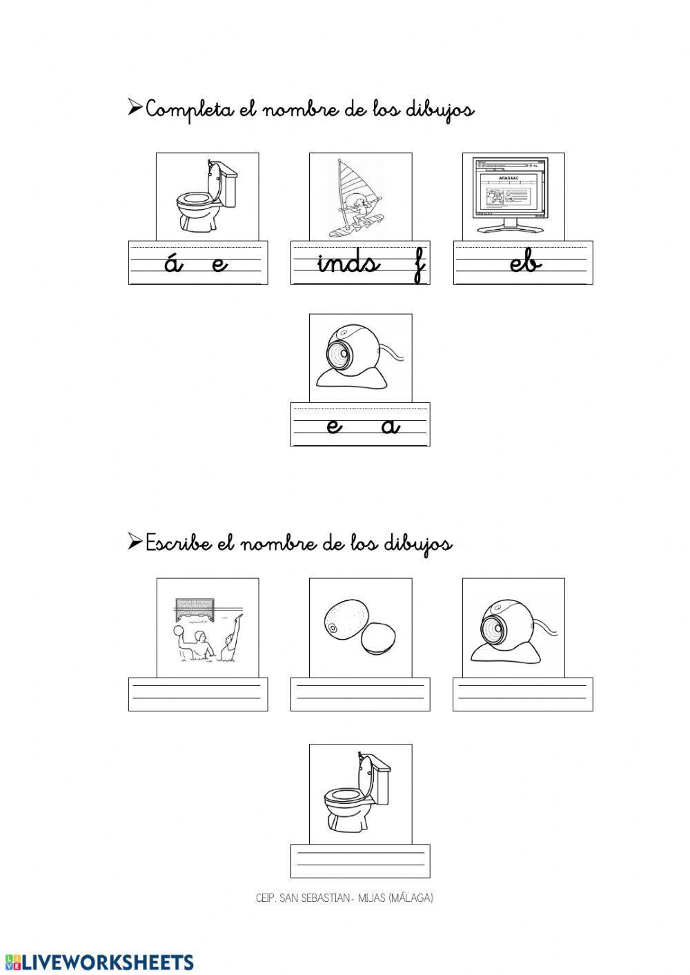 Completa palabras con W