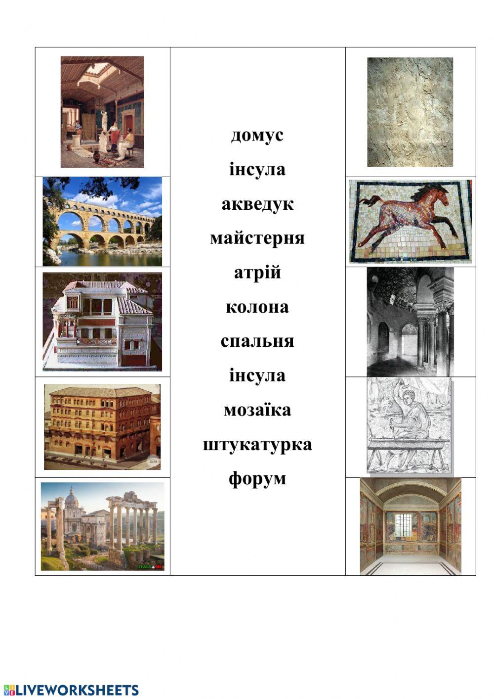 Кросворд. Рим та повсякденне життя його мешканців