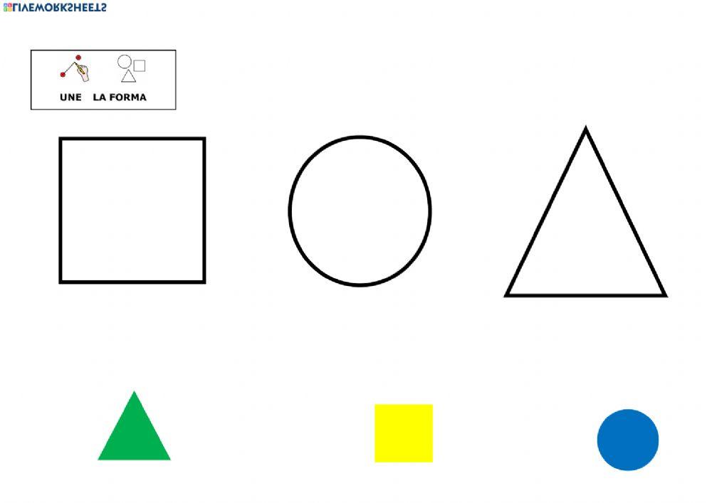 Unir las formas geométricas