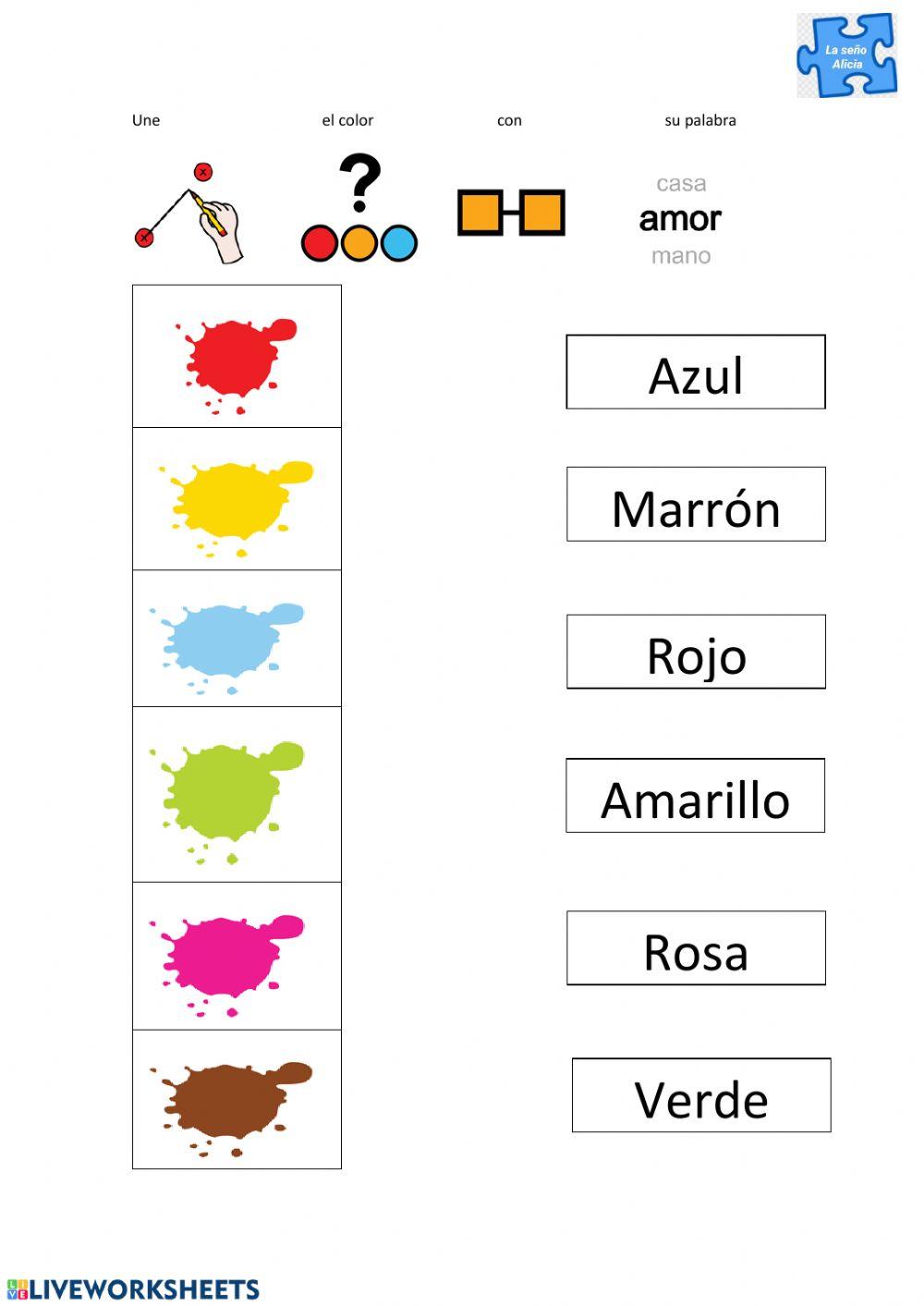 Une cada color con su palabra