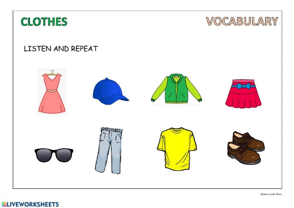 Clothes vocabulary
