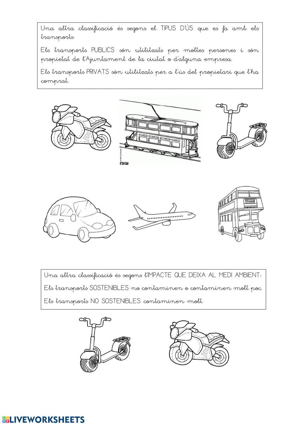 Classificacions dels mitjans de transport