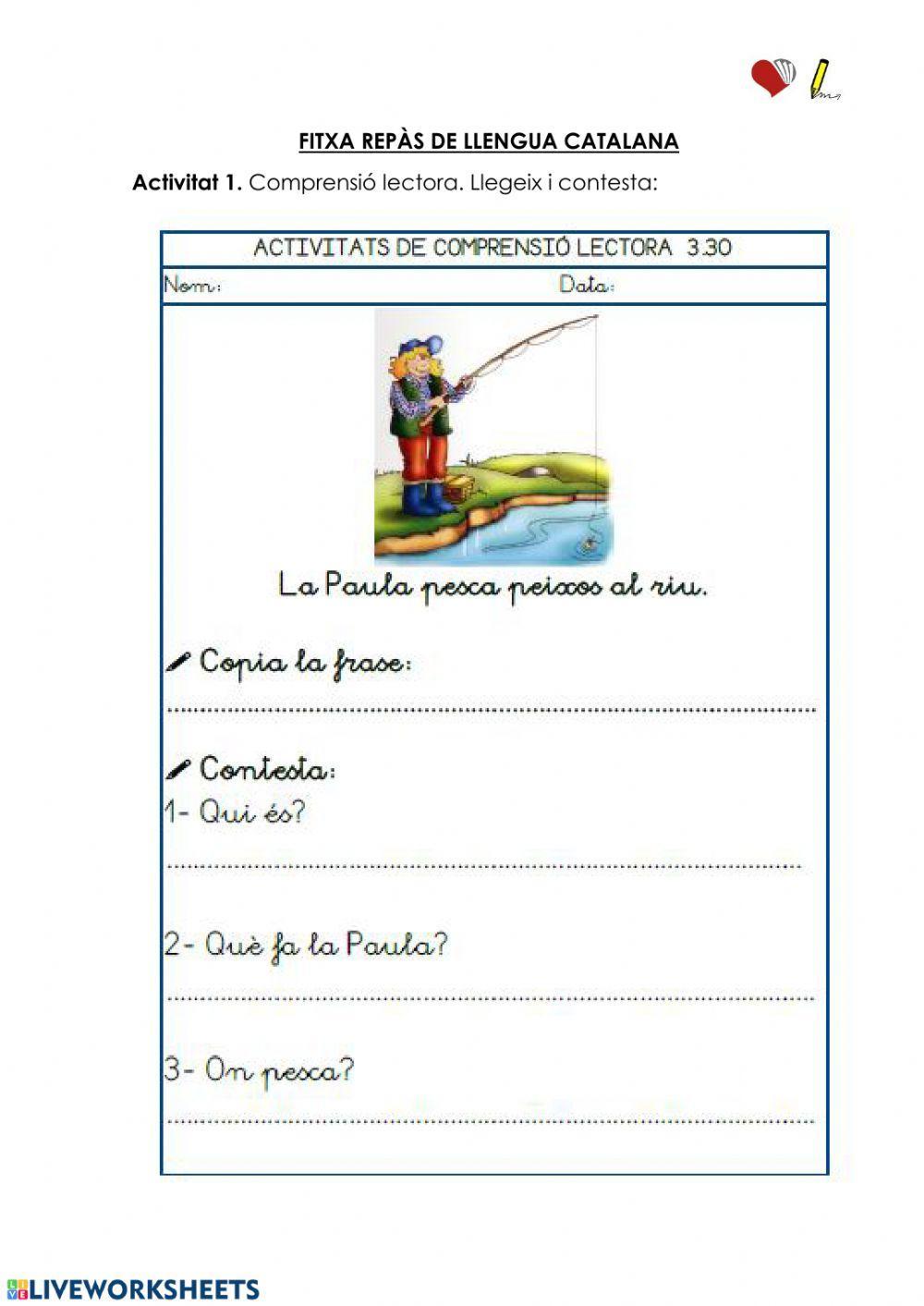 Fitxa repàs llengua i matemàtiques