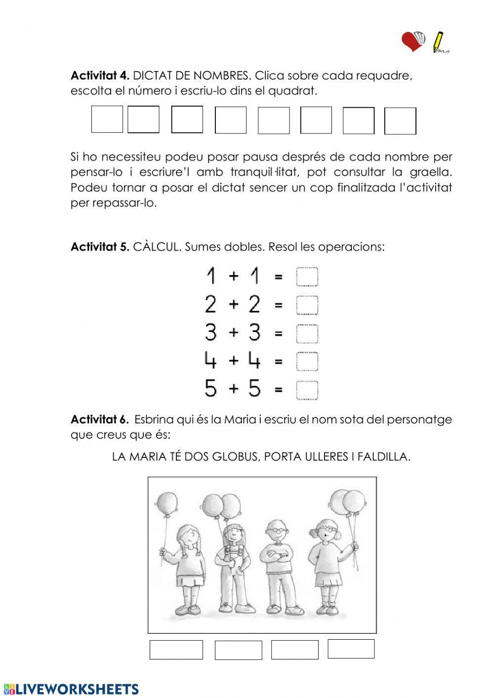 Fitxa repàs llengua i matemàtiques