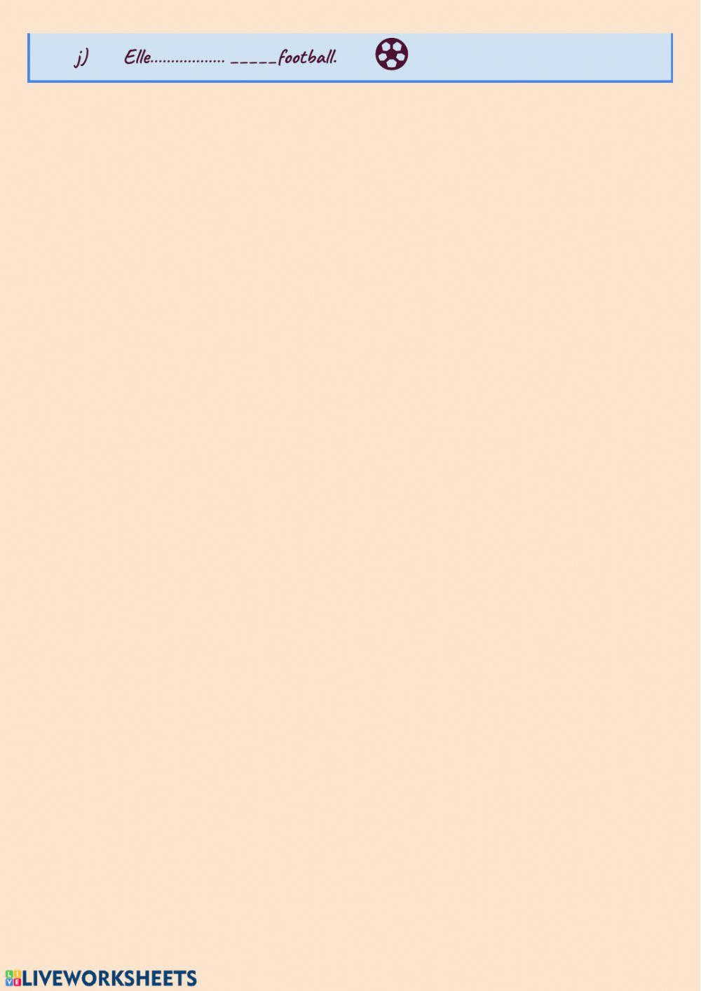 Les verbes au présent 1