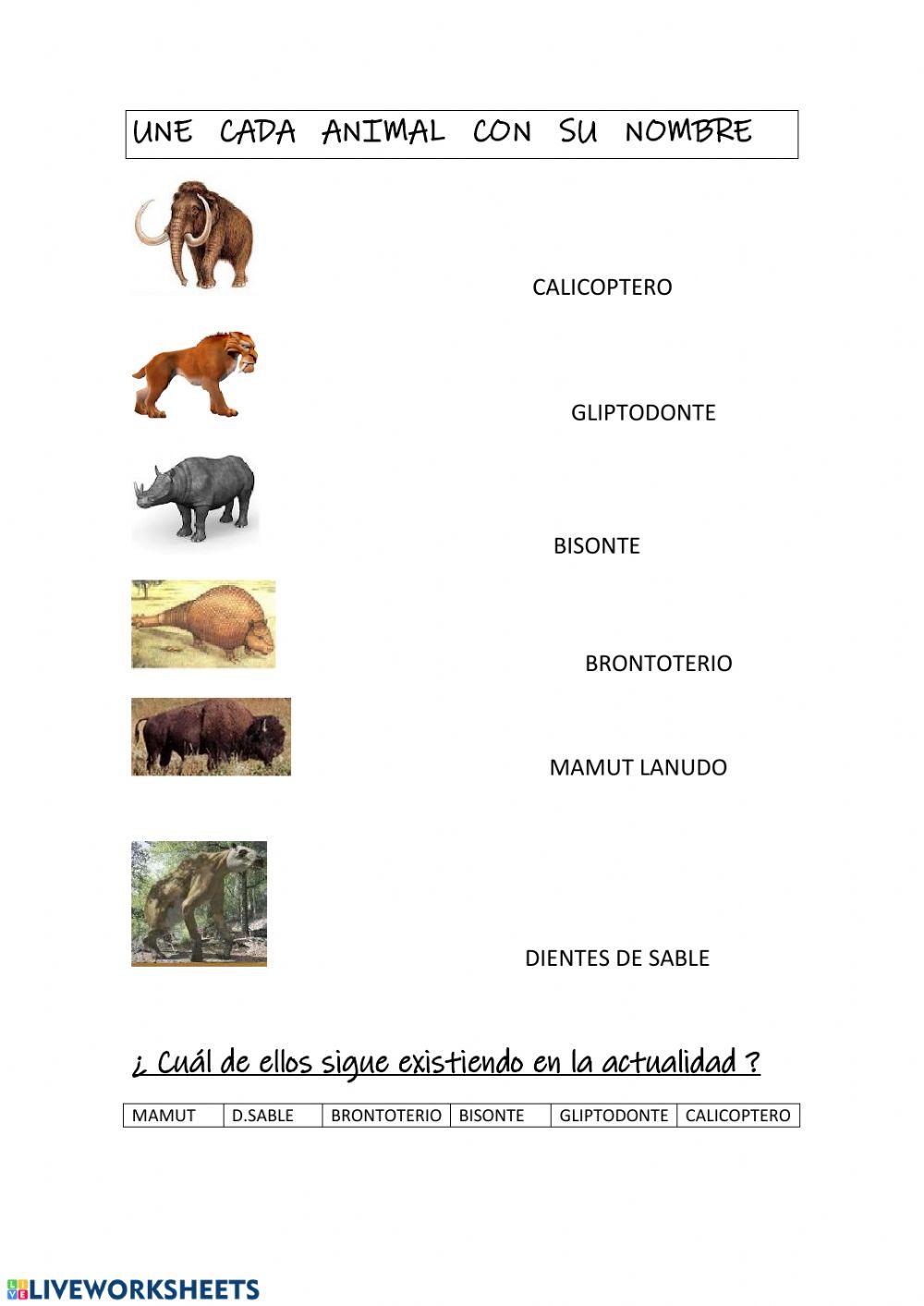 Animales prehistóricos