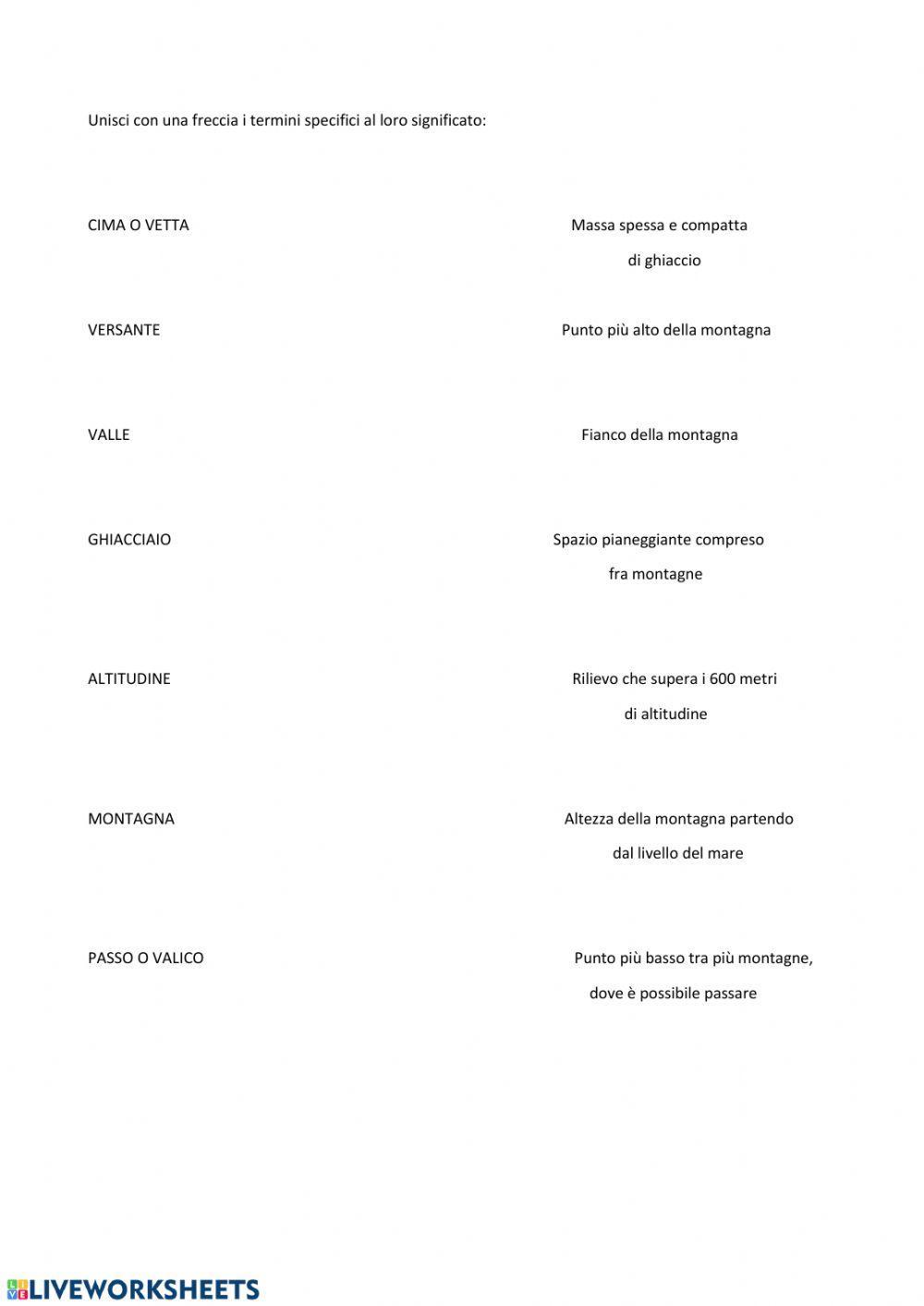 VERIFICA DI GEOGRAFIA 