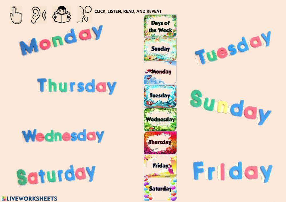 Days of the week