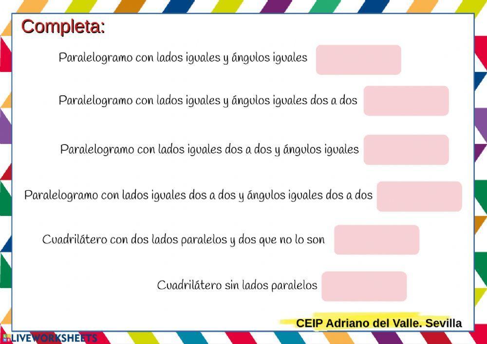 Clasifica cuadriláteros 3