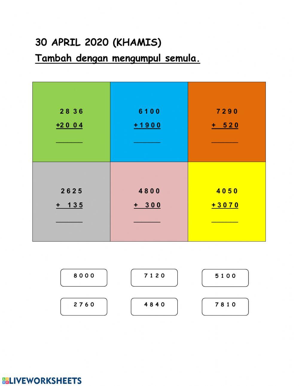 Tambah dengan mengumpul semula