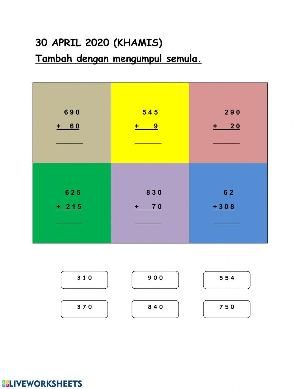 Tambah dengan mengumpul semula Tambah dengan mengumpul semula