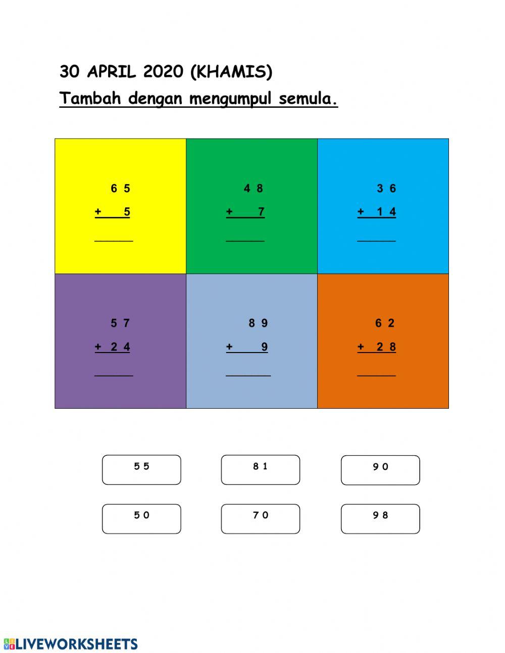 Tambah dengan mengumpul semula Tambah dengan mengumpul semula