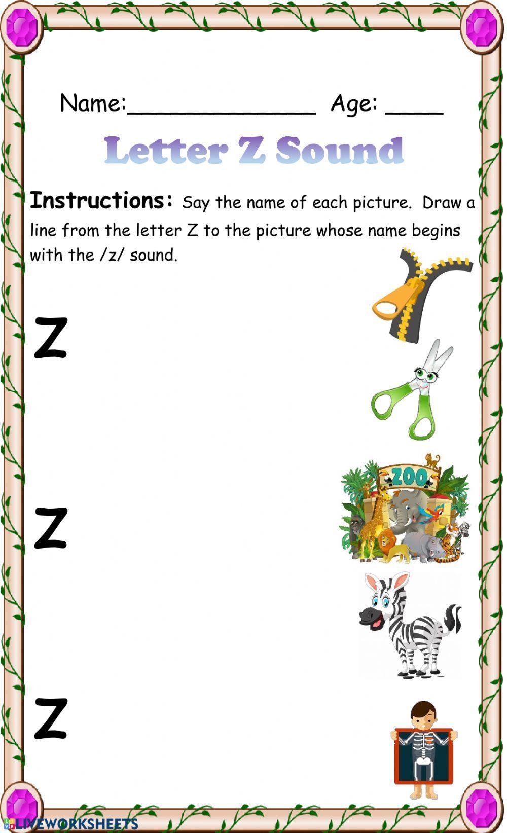 Letter Z Sound Recognition